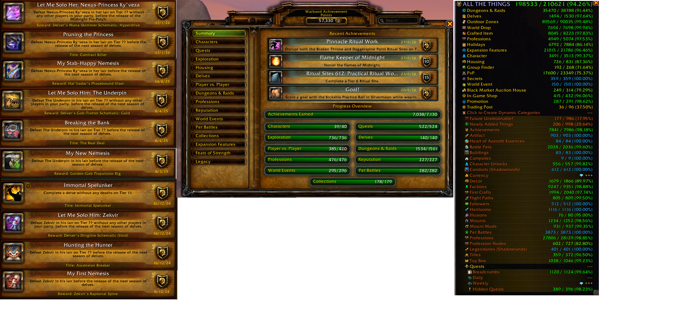 World #15 Completion Score Account