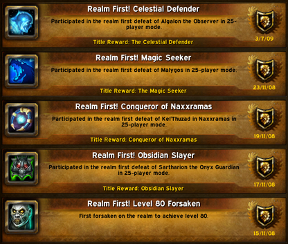 Scarab Lord - 16x Realm Firsts - Vanquisher - Gladiator Mounts - 2x Rank 1 - HotH - Tier 3 - Elite Set & Weapons