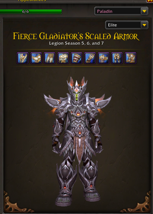 Gladiator Mounts - Elite Sets (Tyrannical & Primal) - CM Set -  PvP Illusions - Tabards & Titles